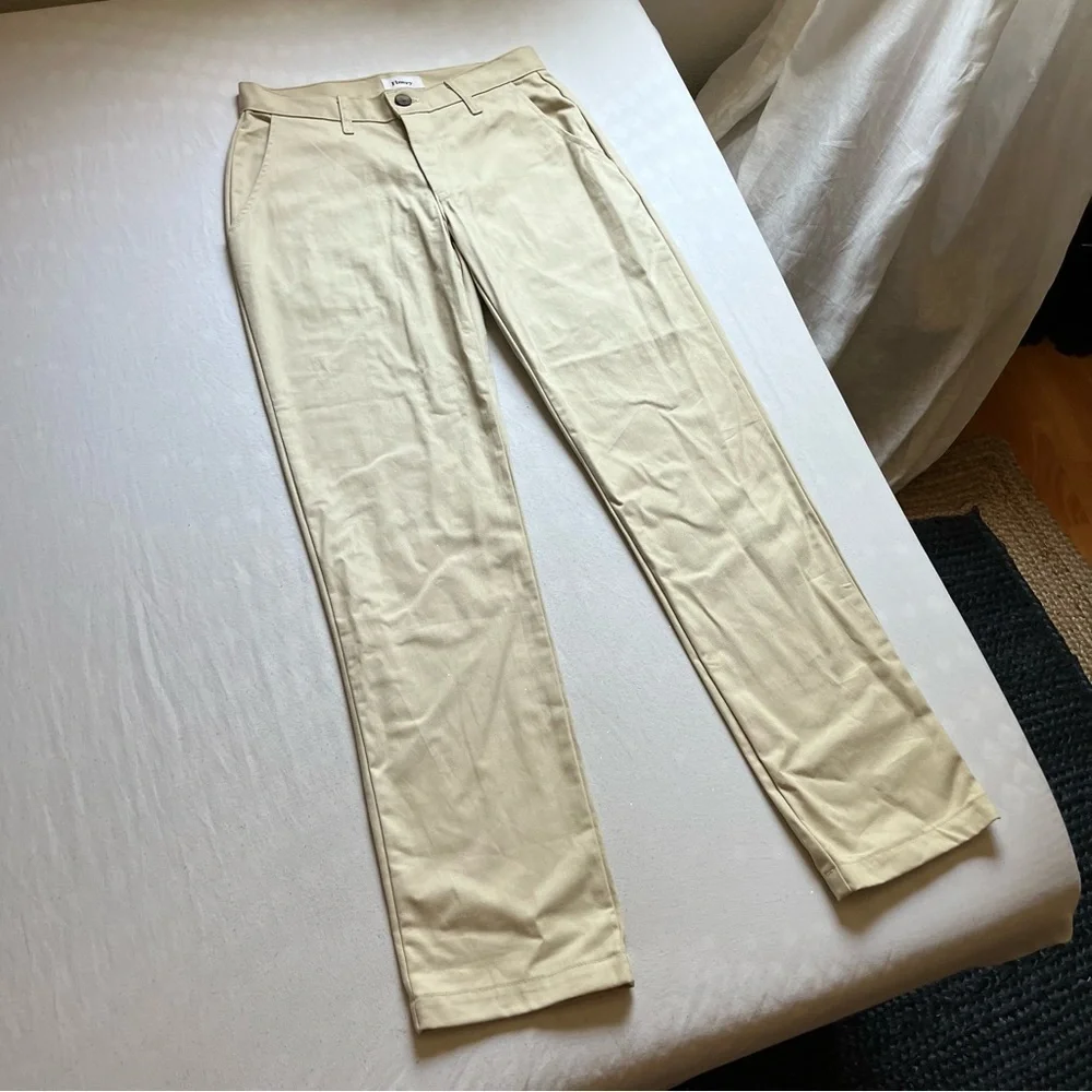 Finery cream‎ ivory tan straight leg cropped pants